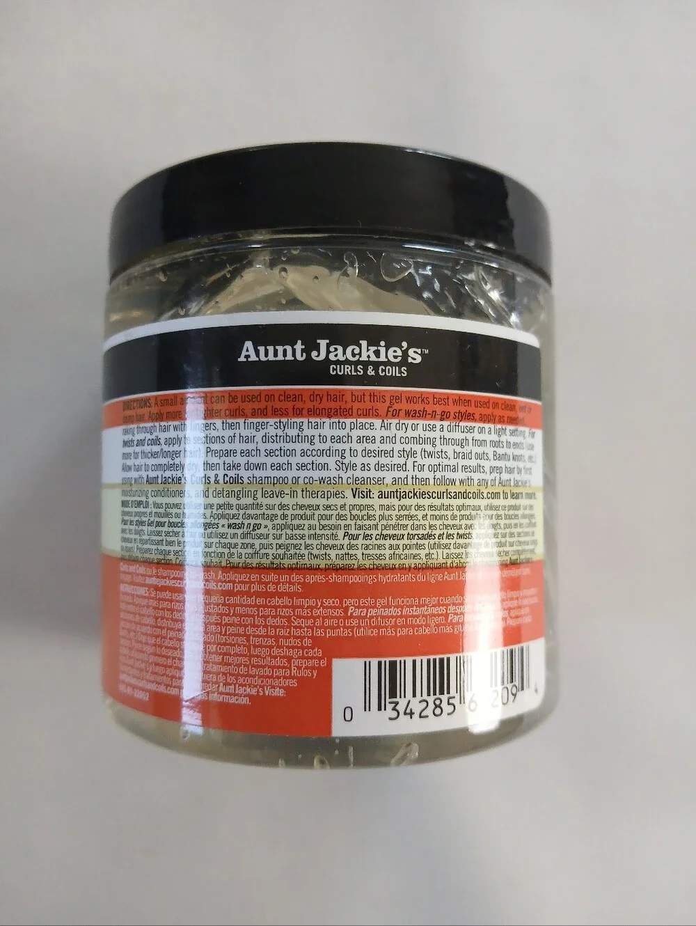 Aunt Jackie's curls and coils don't shrink flaxseed elongating curling gel 9 oz